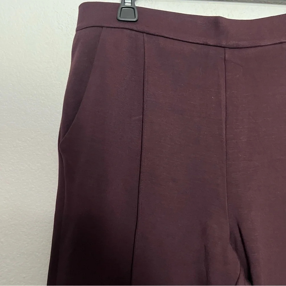 Tahari | Burgundy High Rise Pull-On Ponte Pant (S) - Picture 9 of 9
